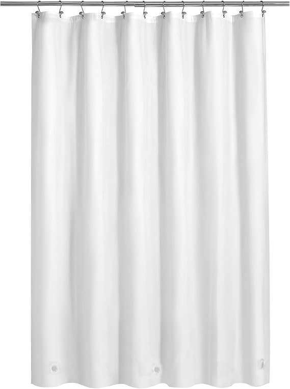 Barossa Design White Shower Curtain Liner, Standard