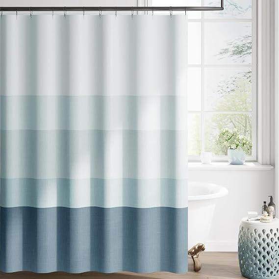 jinchan Ombre Ocean Blue Shower Curtain (70x72)