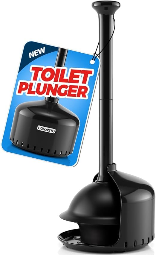 FORASTO Toilet Plunger with Holder